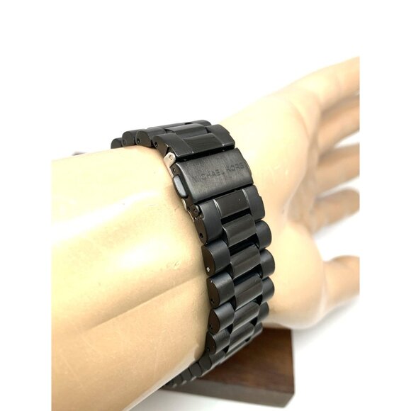 Michael Kors Mens Watch MK9154 Quartz Chronograph Black Gunmetal Stainless Steel - Picture 10 of 14